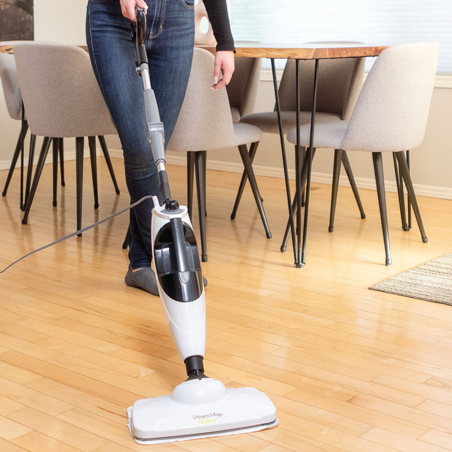 Professional steam pocket mop for hard floors, deep cleaning and popular sanitising--^k