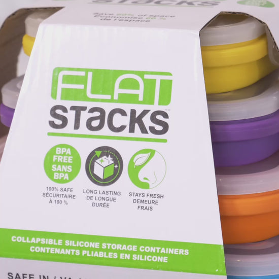 Flat Stacks Food Storage Container Set (2 Rectangle Large